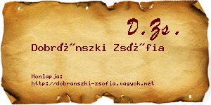 Dobránszki Zsófia névjegykártya
